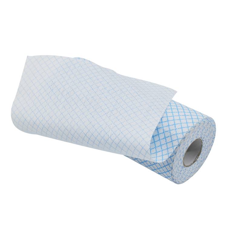 Mesh 30%viscose household kitchen Spunlace non-woven rolls cleaning cloth